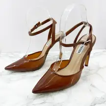 Steve Madden Alessi Brown Gradient Clear Pointy Toe Stiletto Heel Size 6.5