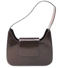 LANCEL Paris dark burgundy structured leather purse, made in Italy