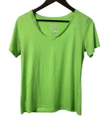 NIKE Women Dri-Fit Athlete Training‎ Running Green Shirt Sz Large Activewear