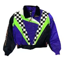 Team Arctic Cat Vintage 2-in-1 Racing Bomber Jacket Snowmobile 90s Womens XL