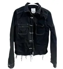 RVCA Black Country Jean Jacket Sz S 100% Cotton