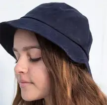 Brandy Melville Blue Corduroy Bucket Hat