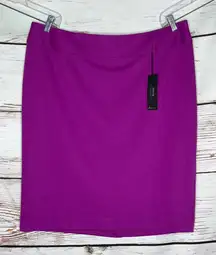 Lane Bryant NWT Size 18 Purple Ponte Knit Straight Pencil Skirt
