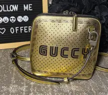 Gucci X Sega Metallic Gold Crossbody Bag