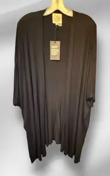 Chaser‎ Black Flowy Cover-Up nwt