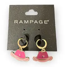 NWT  Barbie Pink Cowgirl Hats Earrings