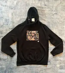 NWT! MTN GRL Wyoming Black Gold Glitter Floral Hoodie Women's XL
