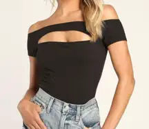 Lulu’s NWT Black Cut-out Top