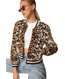 jack by bb dakota cat power faux fur bomber jacket - S