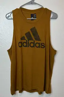 Adidas ID Winners Muscle Tank Speckled Deep Mustard Size Extra Large