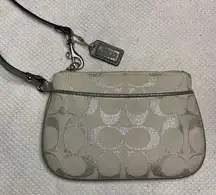 Coach  Signature Monogram Wristlet