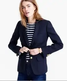 NWT J. Crew Rhodes Blazer Navy Blue Linen Women’s 8