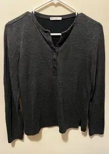 Marine‎ layer charcoal Henley top sz small