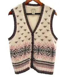 Vintage Women’s Wool Blend Cardigan Sweater Vest