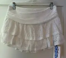 NWT Medium Cider White Lace Skort