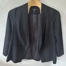 Torrid Studio Pique Open Front Longline Classic Fit Blazer Jacket Black Size 2X‎