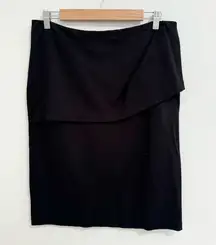 Cabi Black Overlay Pencil Skirt