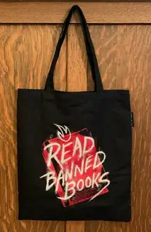NWOT Read Banned Books black canvas book bag tote