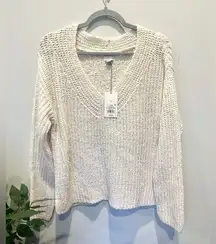 Women’s Oversized Cream Knit Sweater NWT