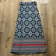 Max Edition Black White Geometric Maxi Skirt S