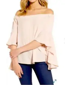 NWT Chelsea28 Off shoulder Top pink hero size M