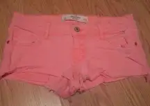 NWOT  Denim Shorts Neon Orange Size 2