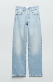 NWT TRF Pearl Wide Leg Jeans