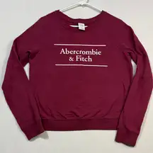 Abercrombie & Fitch Women's Maroon Crew Neck Sweater