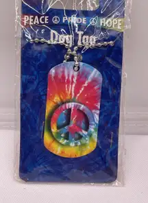 Peace Pride And Hope Rainbow‎ Necklace Dog Tag