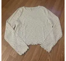 Aeropostale Floral Ribbed Shrunken Tee Size XXL