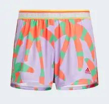 x Adidas Collaboration Pacer 3-Stripe Knit Shorts Bright Pattern Medium