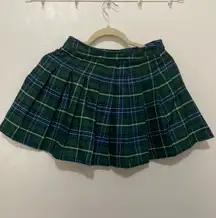 Plaid Pleated Skirt