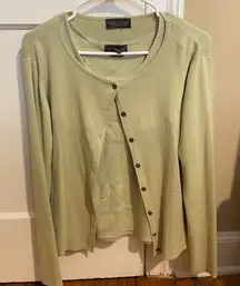 Van Heusen Women's Light Green Cardigan set