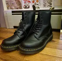 Black Dr. Martens Boots Leather