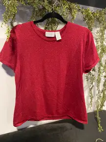 Jaclyn Smith Sparkly Red Top