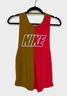 Nike Dri-Fit Racerback Running Tank Top Small Colorblock Athletic Athleisure