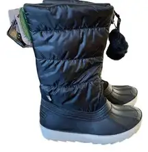 New! Pajar Fay Quilted Faux Fur Pom Pom Snow Boots