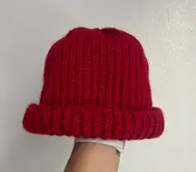 Red Knit Beanie