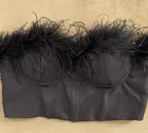 Feather Bustier Top