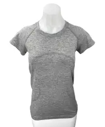 Lululemon Swifly Tech Gray Short Sleeve Crew Neck Activewear Tee T-Shirt Top OS
