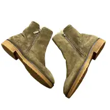 Italeau Waterproof Fiorella Shearling Booties Dark Green‎ Shoes Size 8