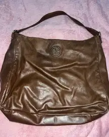 Vintage Brown Leather Tory Burch Shoulder Bag