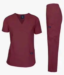 Maroon Scrub Set