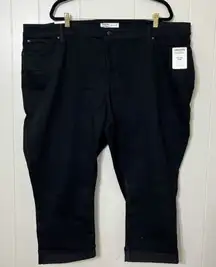 Signature by Levi Strauss Women's Mid Rise Straight Black Jeans Size 28M NWT