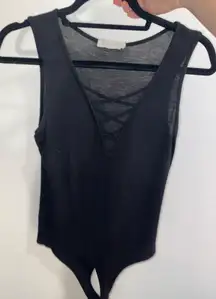 Black Sleeveless Bodysuit