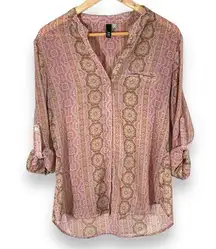 Kut From The Kloth Pink Sheer Top