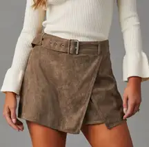 VICI | Kanesha Belted Suede Skirt