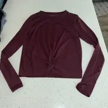 Athleta Essence Twist Top in maroon