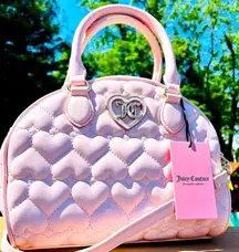 Juicy couture flawless dome satchel heart quilted powder bag​