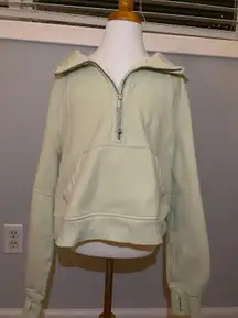 Lululemon Mint Green Hooded Quarter Zip Scuba